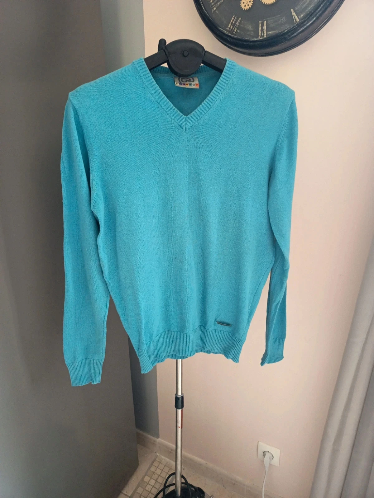 Pull turquoise Crossby